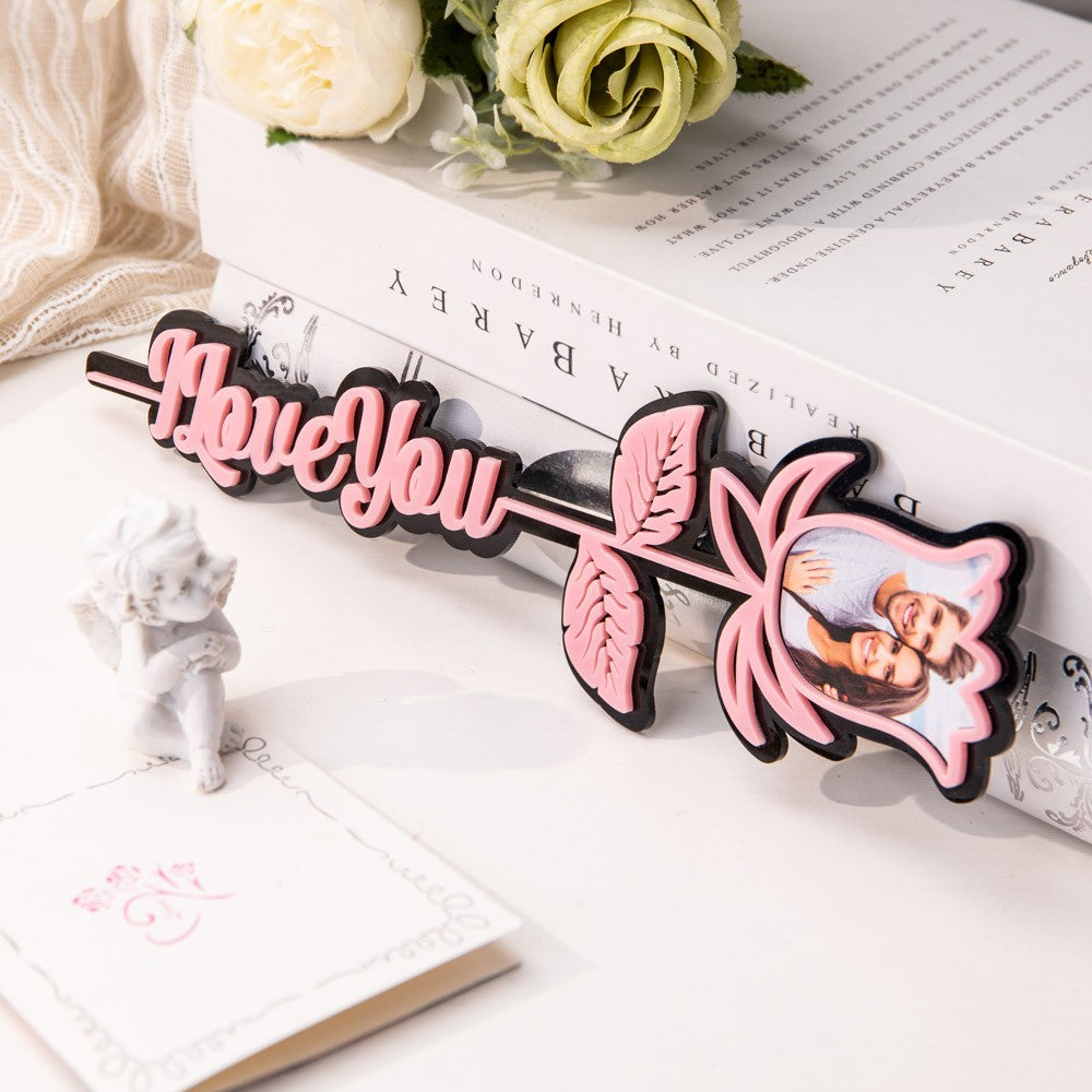 CUSTOM PHOTO IN LOVING MEMORY ROSE SIGN