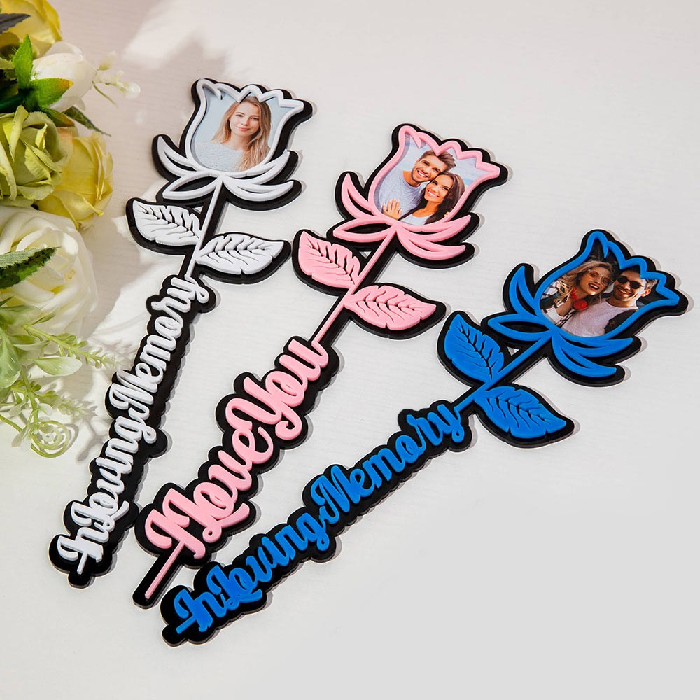 CUSTOM PHOTO IN LOVING MEMORY ROSE SIGN