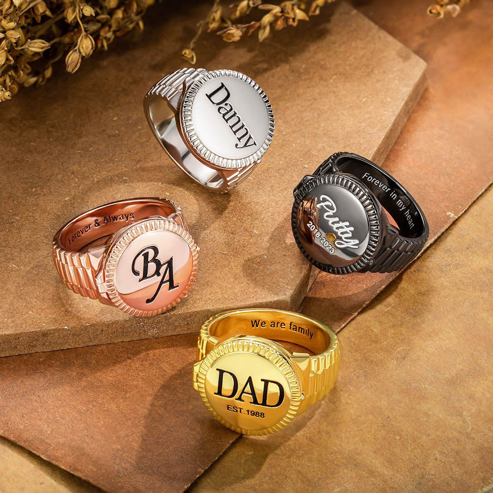 CUSTOM PHOTO ENGRAVED SIGNET RING