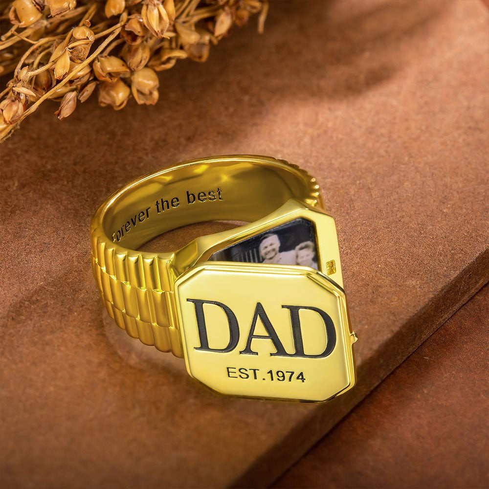 CUSTOM PHOTO ENGRAVED SIGNET RING