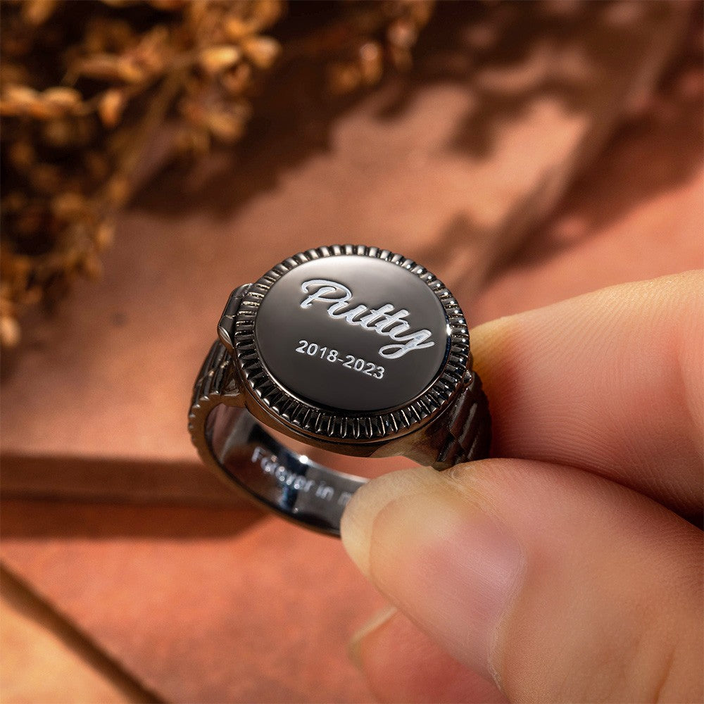 CUSTOM PHOTO ENGRAVED SIGNET RING
