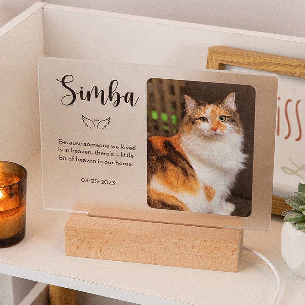 PERSONALIZED NAME LIGHT UP PET MEMORIAL PLAQUE