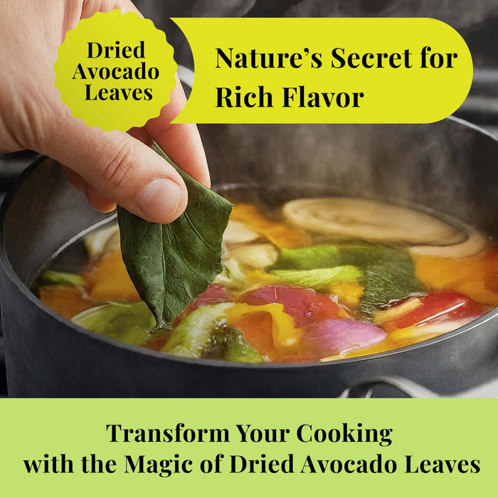 2.6 OZ DRIED AVOCADO LEAVES, HOJAS DE AGUACATE, LOOSE LEAVES - CASE OF 12