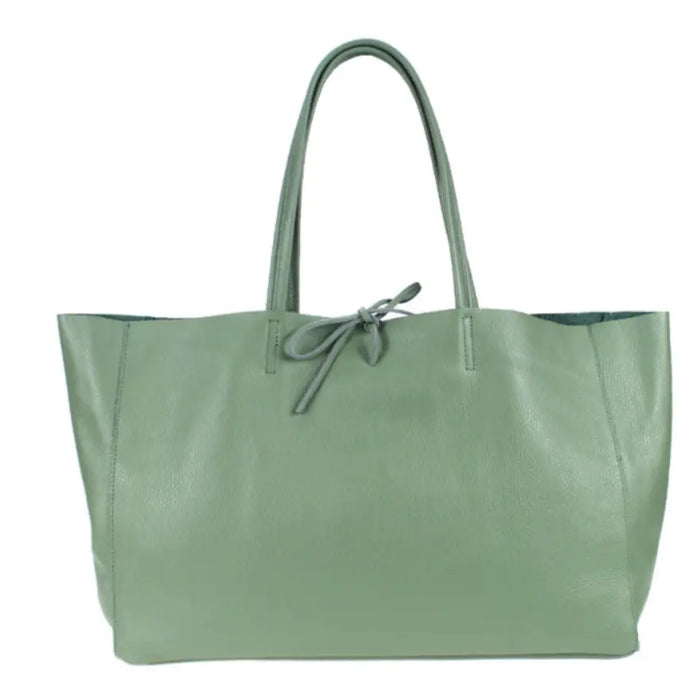 NEW! 36 ITALIAN MINT LEATHER TRAVEL BAG TIE CLOSURE