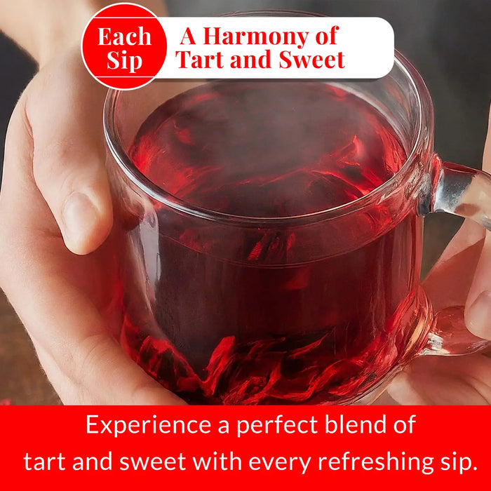 75 PURE HIBISCUS TEA BAGS, TE DE HIBISCO, CAFFEINE FREE 5 OZ - CASE OF 8