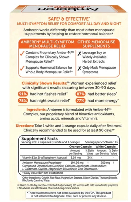 AMBEREN MULTI-SYMPTOM MENOPAUSE RELIEF, 90 CAPSULES