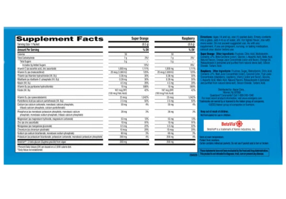 EMERGEN-C IMMUNE+ 1000 MG VITAMIN C + VITAMIN D & ZINC, 90 PACKETS