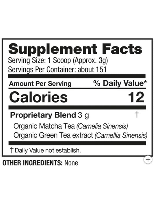 FEEL GOOD USDA ORGANIC MATCHA TEA POWDER, 16 OUNCES