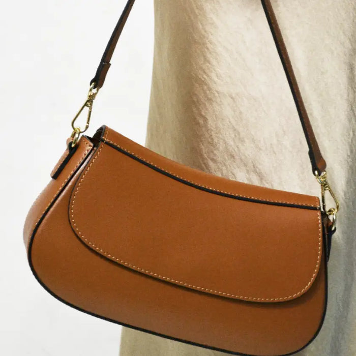 NEW! ITBACA ITALIAN STYLISH BROWN LEATHER SATCHEL