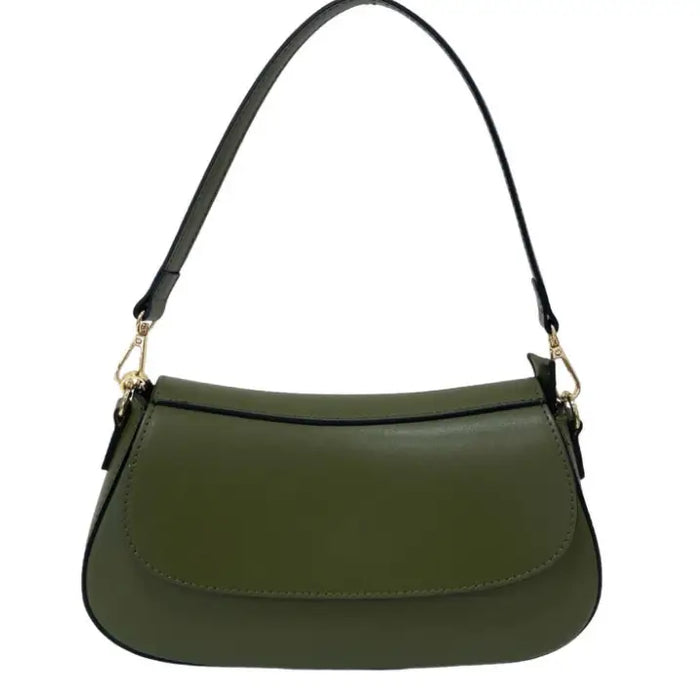 NEW! ITBAOL ITALIAN STYLISH OLIVE LEATHER SATCHEL