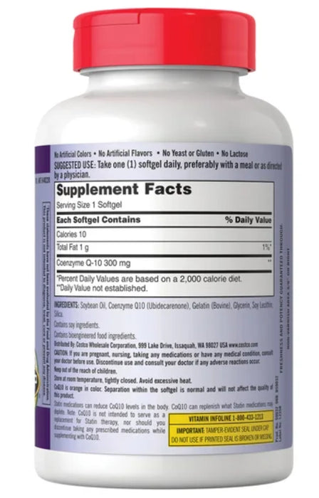 KIRKLAND SIGNATURE COQ10 300 MG, 100 SOFTGELS