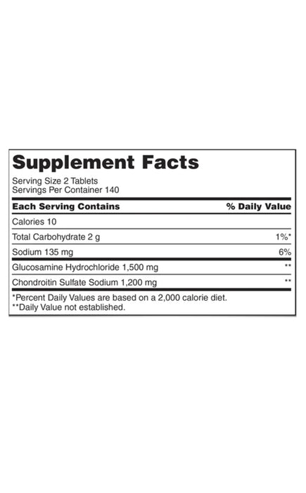 KIRKLAND SIGNATURE GLUCOSAMINE & CHONDROITIN, 280 TABLETS