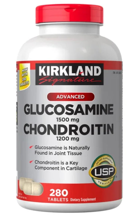 KIRKLAND SIGNATURE GLUCOSAMINE & CHONDROITIN, 280 TABLETS