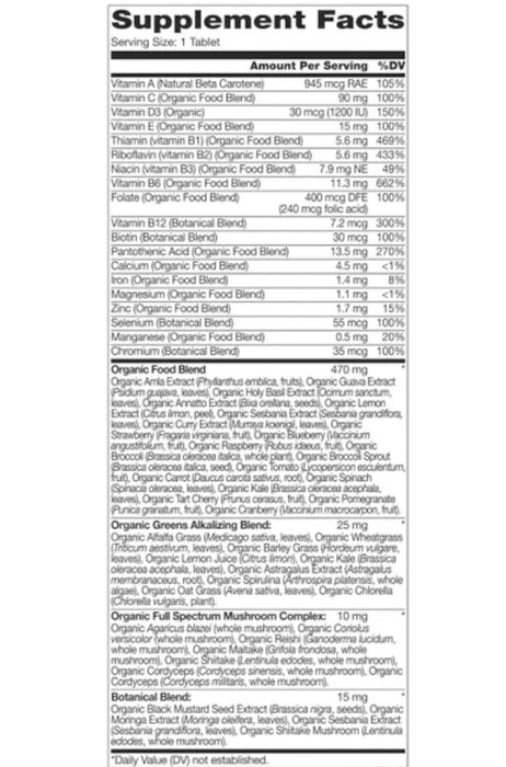 KIRKLAND SIGNATURE USDA ORGANIC MULTIVITAMIN, 80 COATED TABLETS