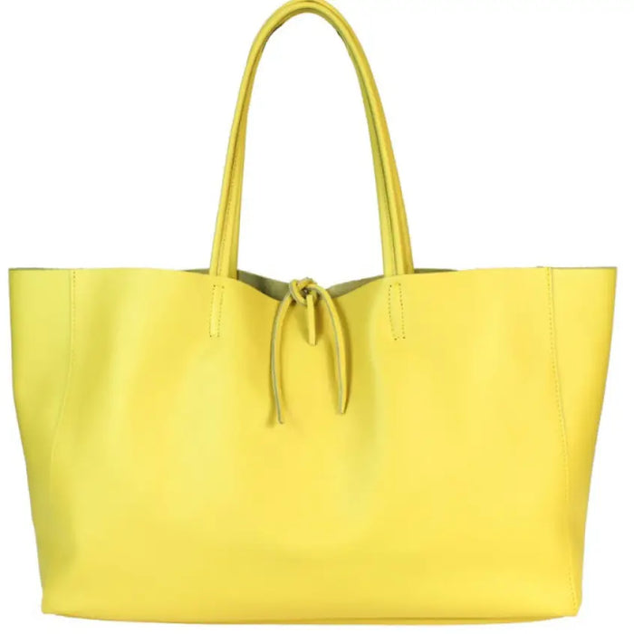 NEW! M3 ITALIAN YELLOW LEATHER TRAVEL BAG TIE CLOSURE