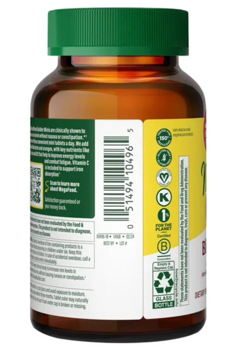 MEGAFOOD BLOOD BUILDER IRON MINIS, 120 TABLETS