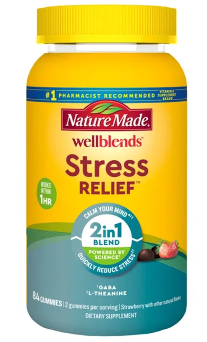 NATURE MADE WELLBLENDS STRESS RELIEF, 84 GUMMIES