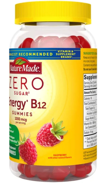 NATURE MADE ZERO SUGAR VITAMIN B-12 GUMMIES 1000 MCG, 230 GUMMIES