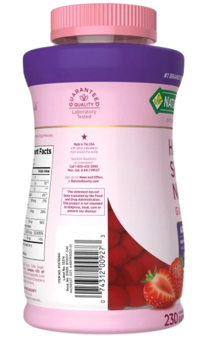 NATURE’S BOUNTY HAIR, SKIN AND NAILS ADVANCED, 230 GUMMIES: