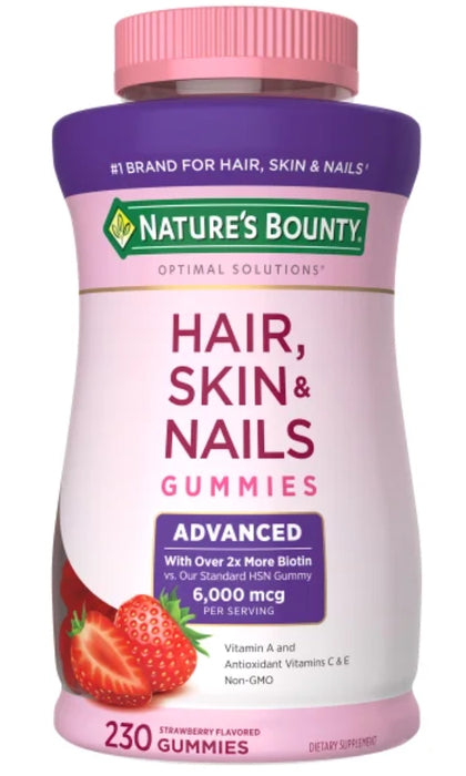 NATURE’S BOUNTY HAIR, SKIN AND NAILS ADVANCED, 230 GUMMIES: