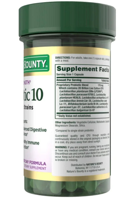 NATURE'S BOUNTY ULTRA STRENGTH PROBIOTIC 10, 70 CAPSULES