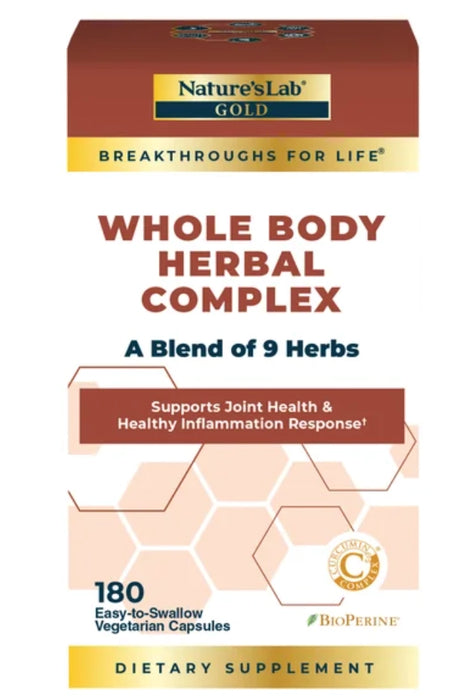 NATURE'S LAB WHOLE BODY HERBAL COMPLEX, 180 VEGETARIAN CAPSULES