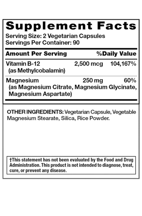 NATURE’S TRUTH MAGNESIUM BLEND, 250 MG, 180 VEGETARIAN CAPSULES