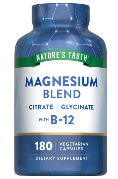 NATURE’S TRUTH MAGNESIUM BLEND, 250 MG, 180 VEGETARIAN CAPSULES