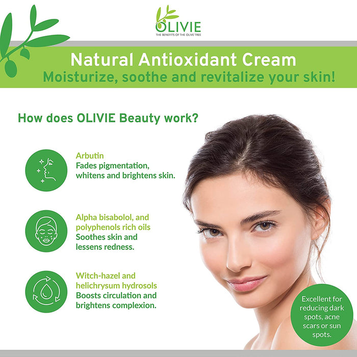 OLIVIE BEAUTY BRIGHTENING FACE CREAM, TUBE OF 40 ML - CASE OF 2