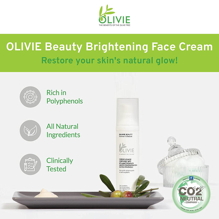 OLIVIE BEAUTY BRIGHTENING FACE CREAM, TUBE OF 40 ML - CASE OF 2