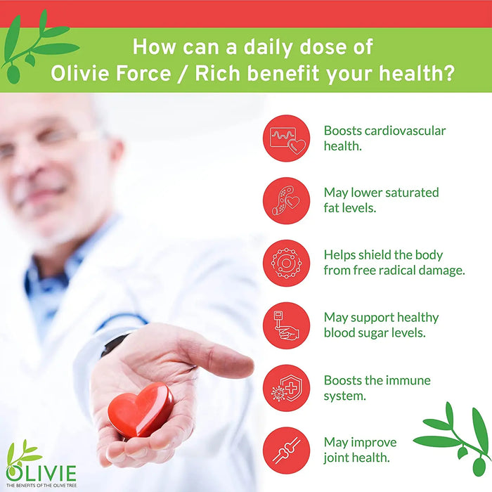 OLIVIE FORCE ORGANIC OLIVE LEAF EXTRACT | RICH IN POLYPHENOL - CASE OF 2