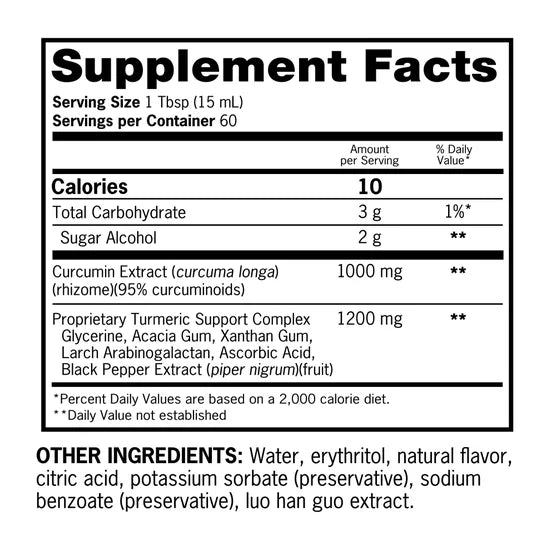 QUNOL LIQUID TURMERIC 1,000 MG, 30.4 FLUID OUNCES