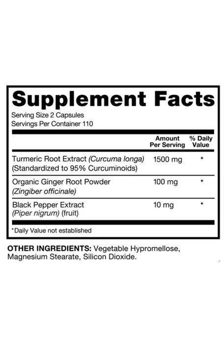 QUNOL TURMERIC 1,500 MG., 220 CAPSULES
