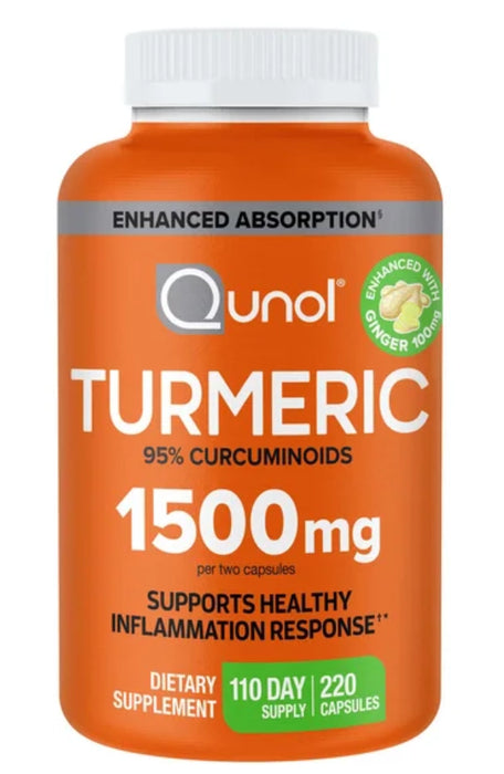 QUNOL TURMERIC 1,500 MG., 220 CAPSULES