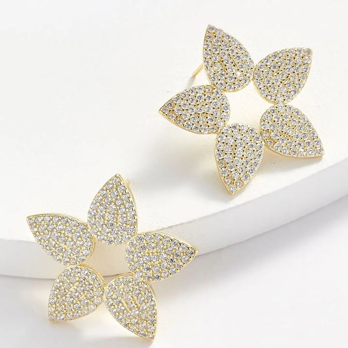 ROSE FLOWER PETAL EARRINGS