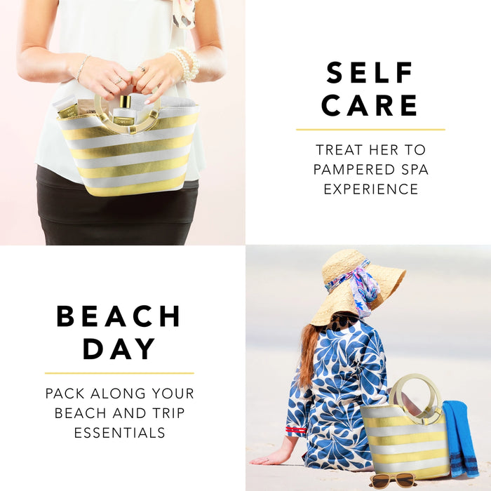 SPA KIT GIFT SET - HONEY ALMOND SCENT IN GIFT-READY TOTE BAG