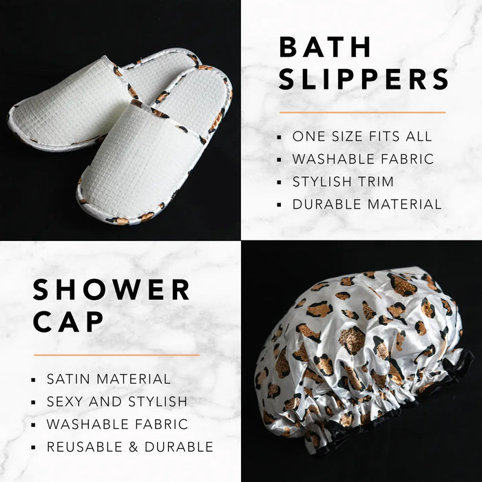 LEOPARD HOME SPA KIT IN HONEY ALMOND, 21PC BATH & BODY GIFT