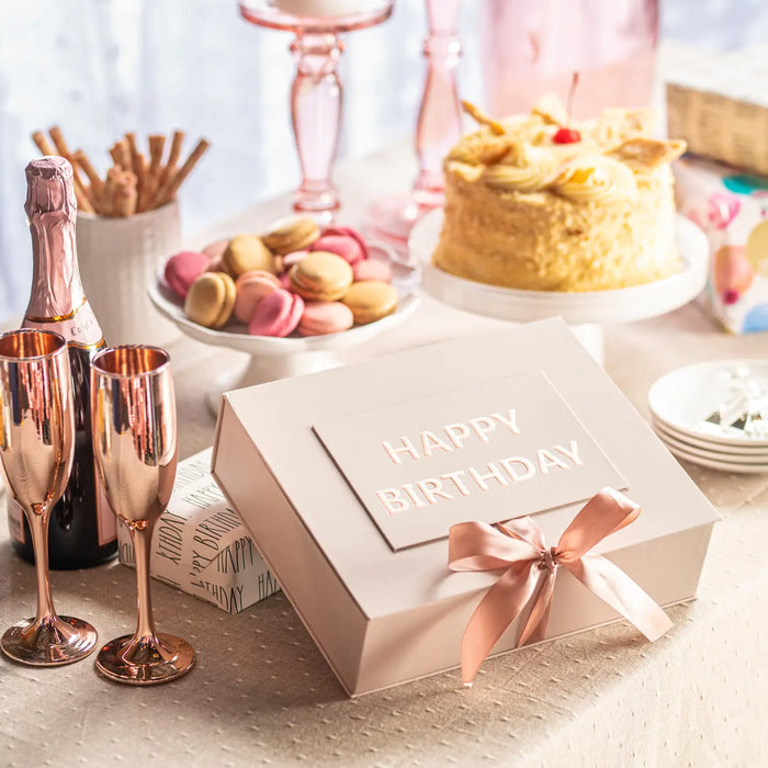 BIRTHDAY GIFT BASKET - BATH & SPA GIFT SET WITH CZ NECKLACE