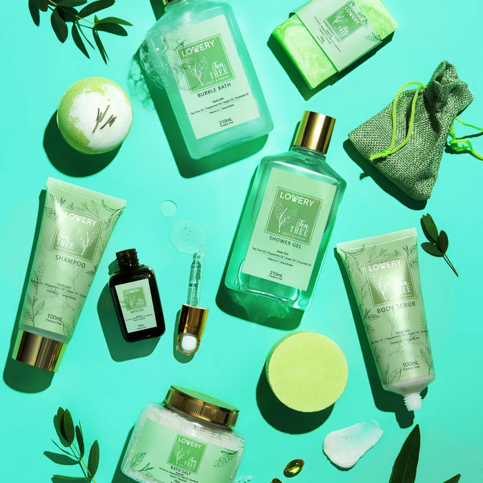 TEA TREE BATH & BODY SET - LUXURY AROMATHERAPY HOME SPA SET