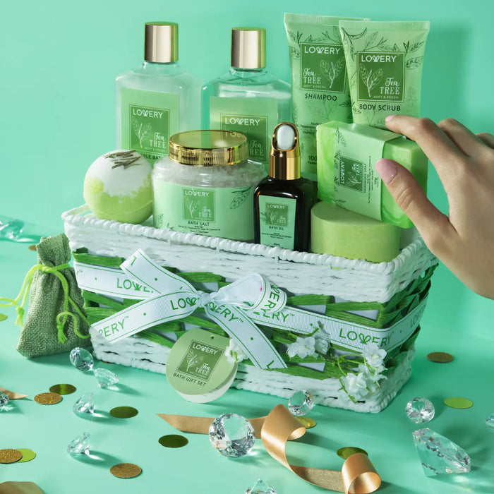 TEA TREE BATH & BODY SET - LUXURY AROMATHERAPY HOME SPA SET