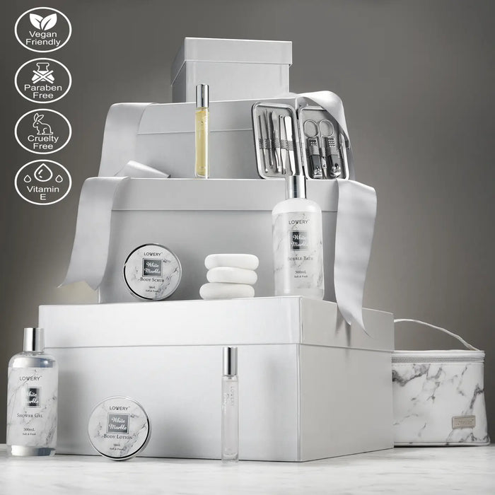 19PC MASSAGE BODY CARE KIT, RELAXATION MARBLE SPA BEAUTY BAG