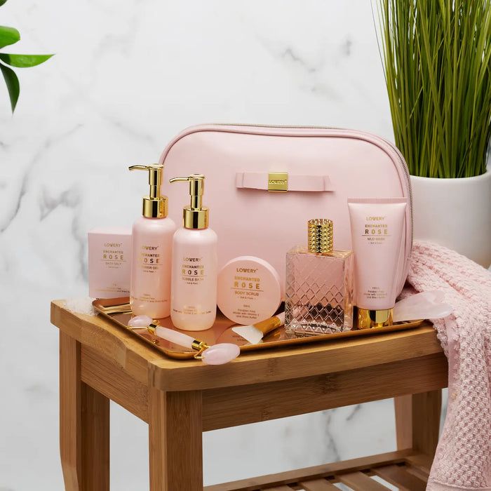 ENCHANTED ROSE SELF CARE KIT - PERFUMES, JADE ROLLER & MORE