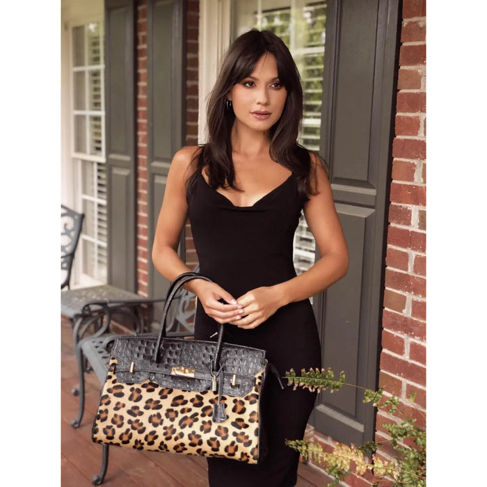 NEW! ALINA LARGE HANDBAG WITH FUR