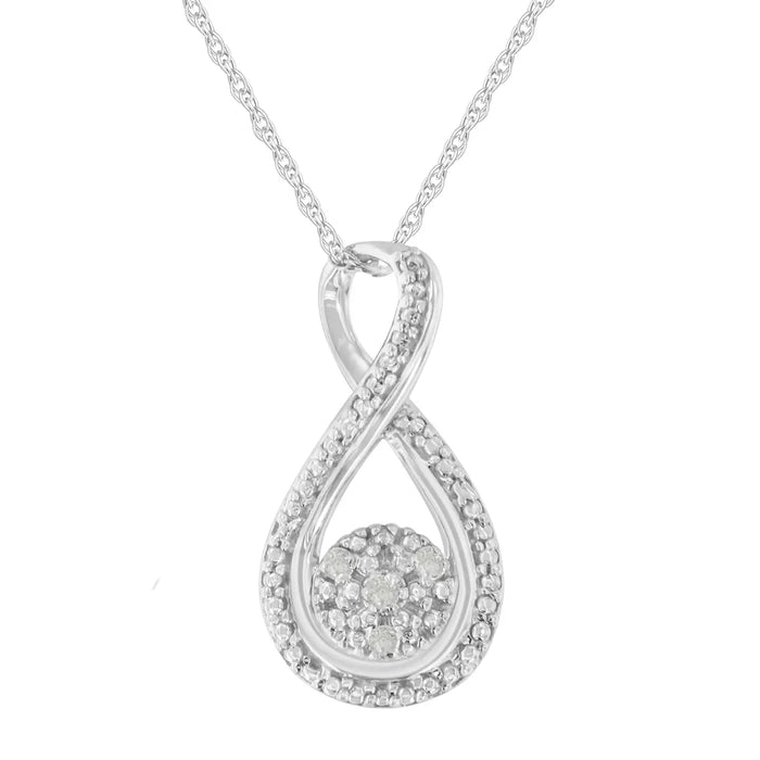 STERLING SILVER DIAMOND ACCENT INFINITY 18" PENDANT NECKLACE