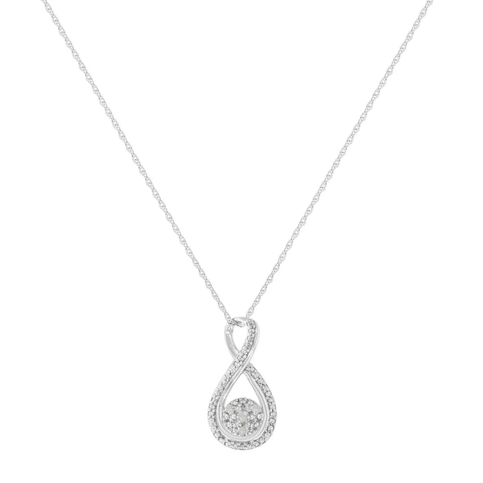 STERLING SILVER DIAMOND ACCENT INFINITY 18" PENDANT NECKLACE