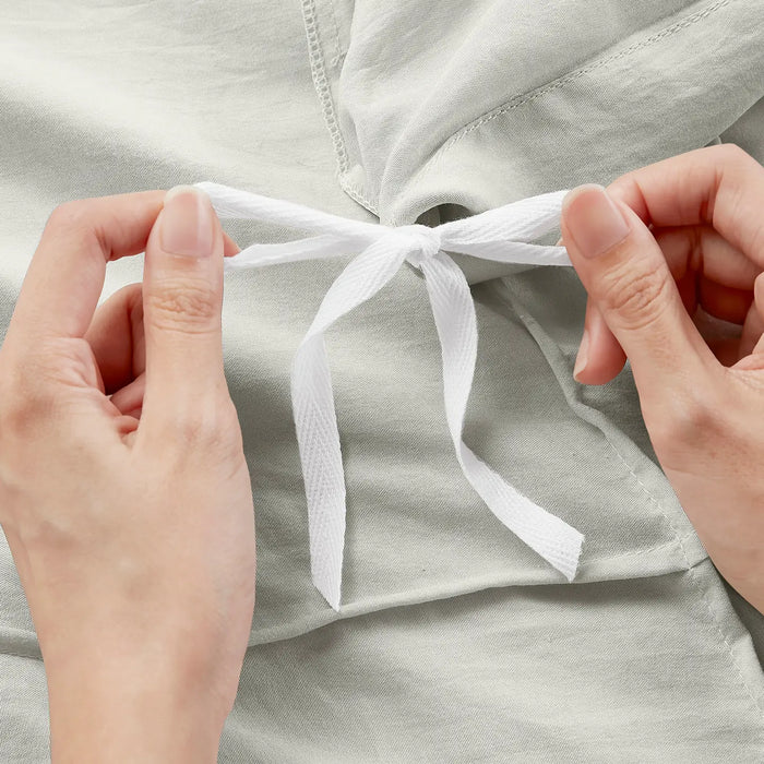 GRID PATTERN SOFT WASHED PLEATED DUVET COVER SET, SILVER