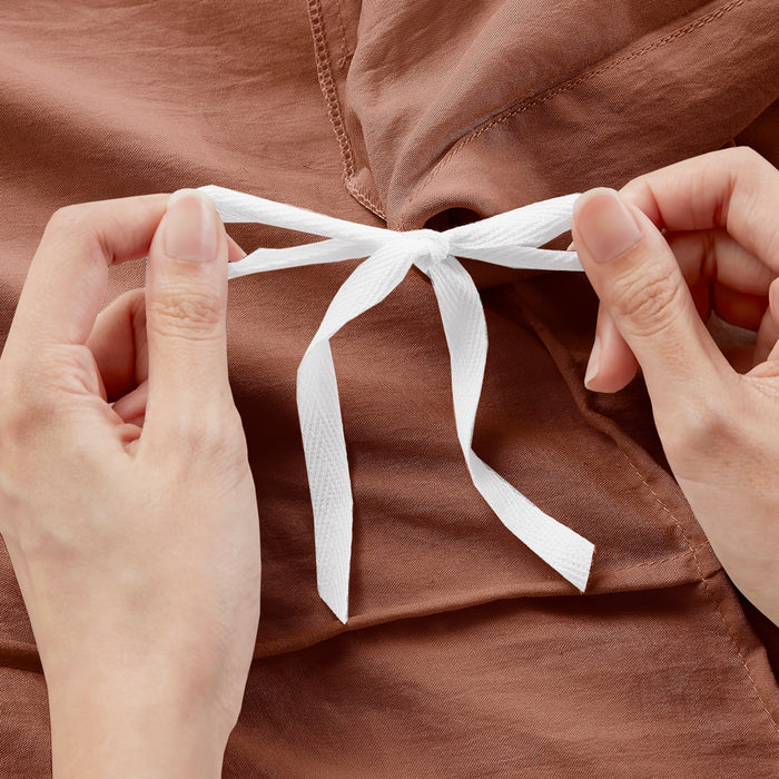 GRID PATTERN SOFT WASHED PLEATED DUVET COVER SET, CLAY