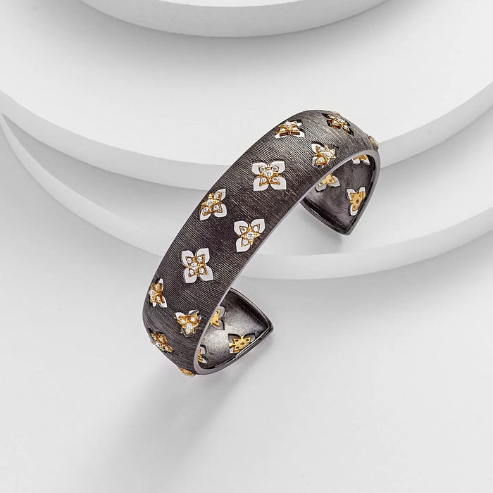 BELLE ANTIQUE BRUSHED CUT OUT GOLD CUFF