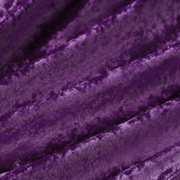 CRUSHED VELVET 4-PIECE COMFORTER SET, PURPLE