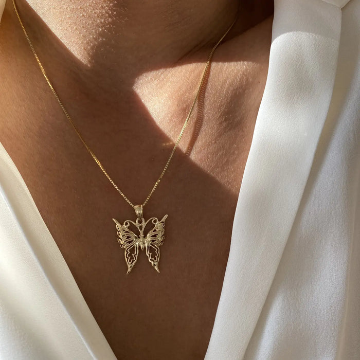 GOLD BUTTERFLY NECKLACE - NO CHAIN